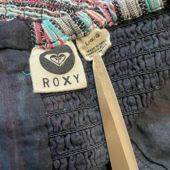 Y2K 2011 Roxy Strapless Mini Dress. Side Shirred Sweetheart Neckline-Boho Surf - Picture 6 of 8